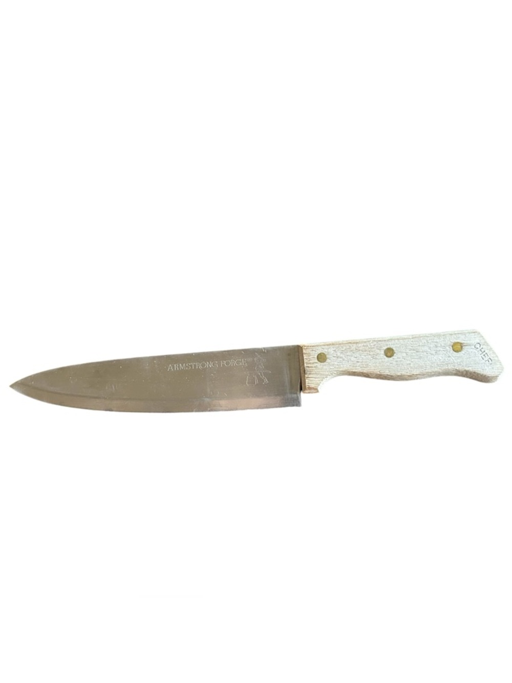 Vintage Armstrong Forge 8 Inch Blade Stainless Japan‎ Chef Knife Wood Handle